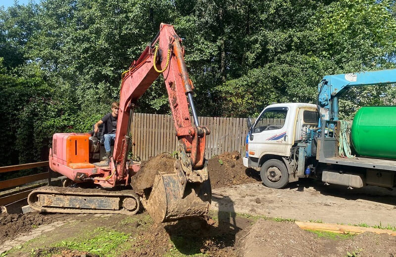 Монтаж газгольдера Спецгаз 6600 л в Гагарине под ключ для частного дома